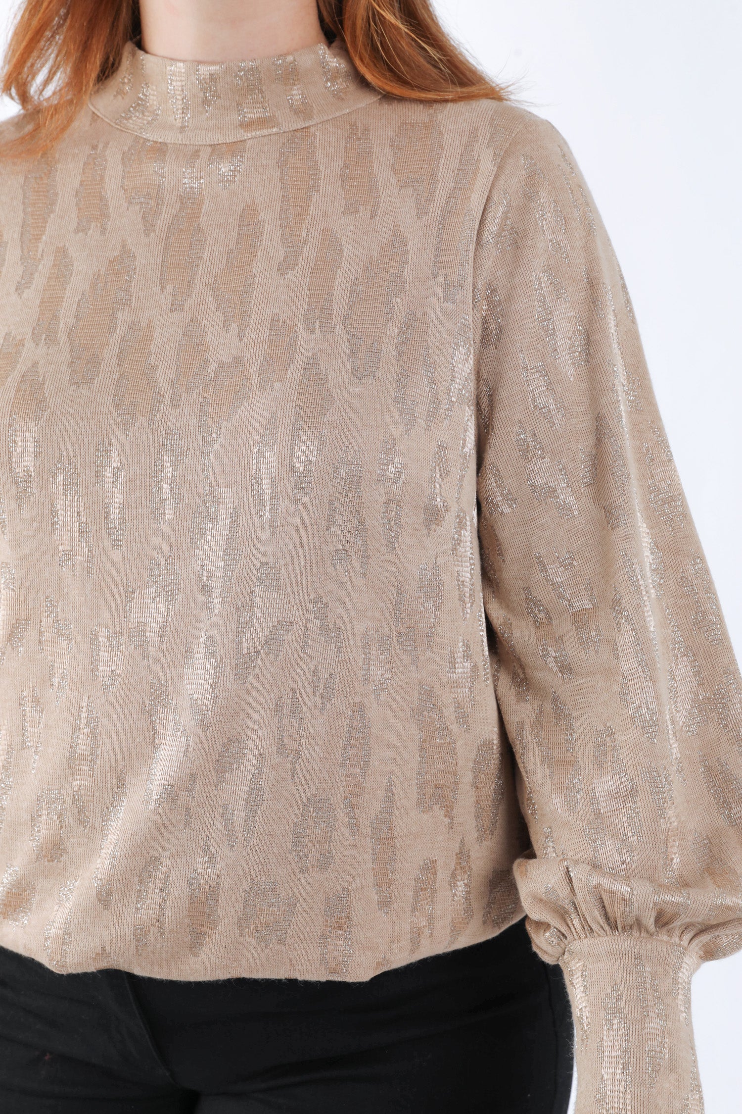 T-shirt met dierenprint en lurex - Image 5