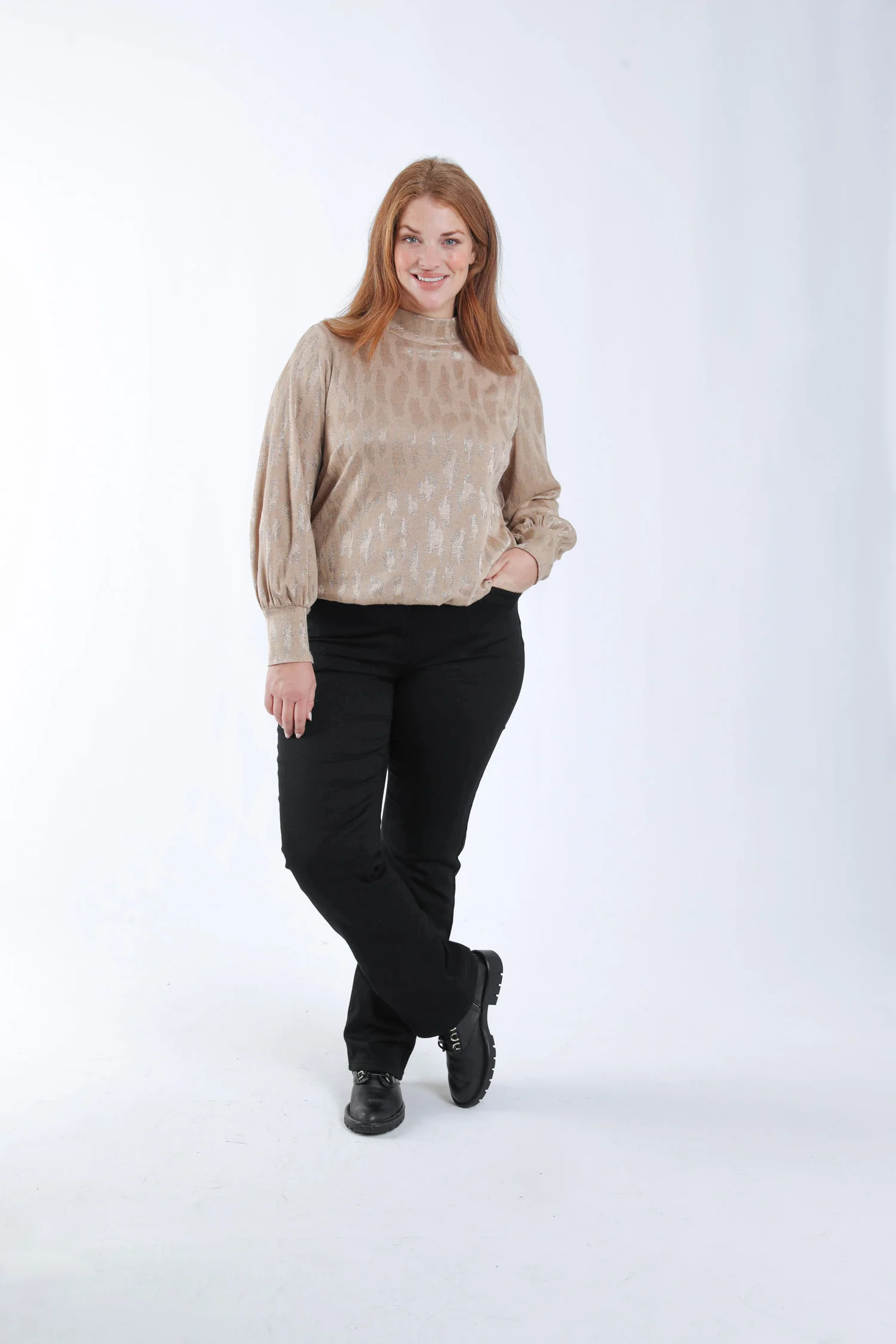 T-shirt met dierenprint en lurex - Image 6