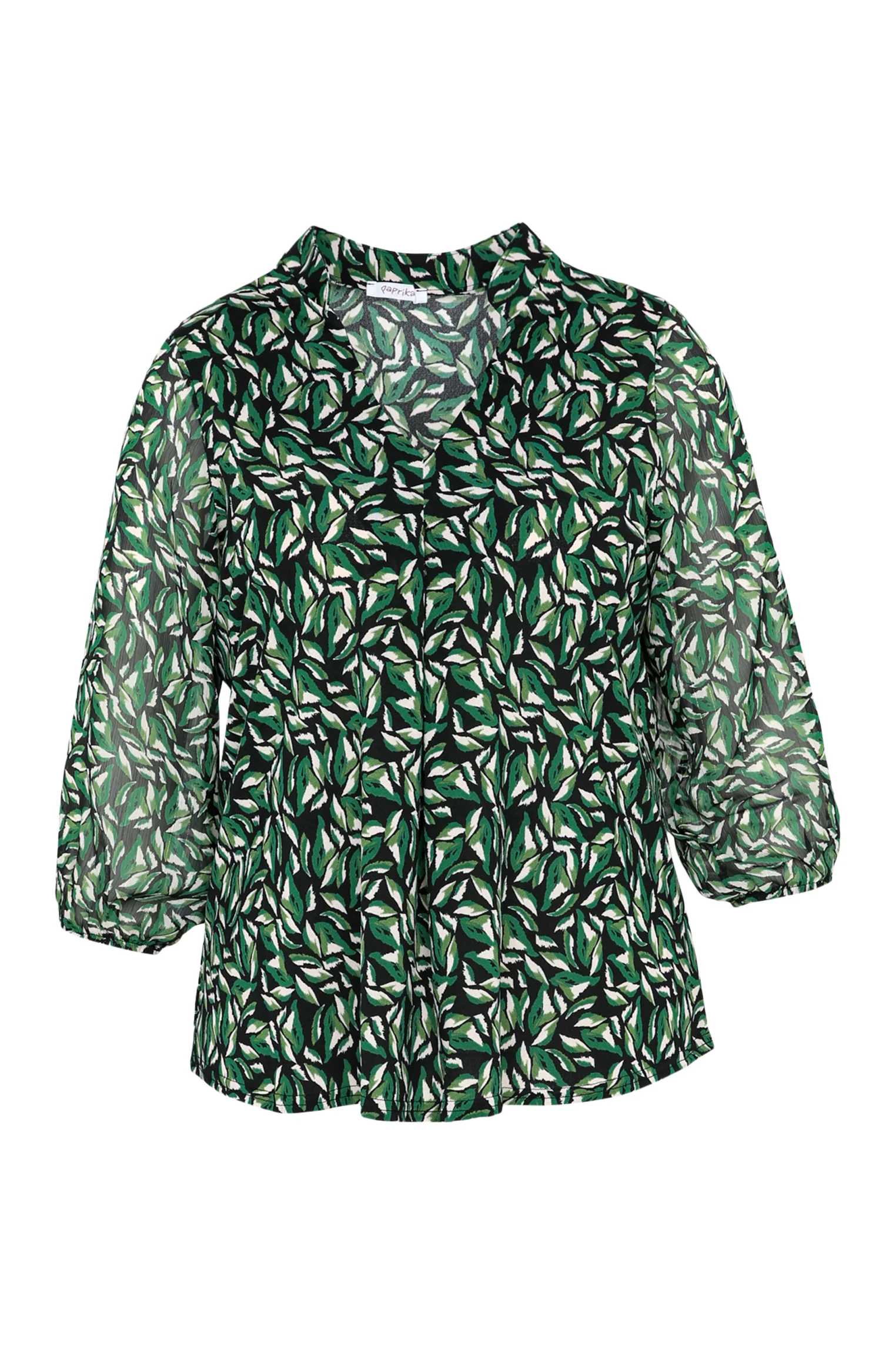T-shirt met bladerenprint - Image 10