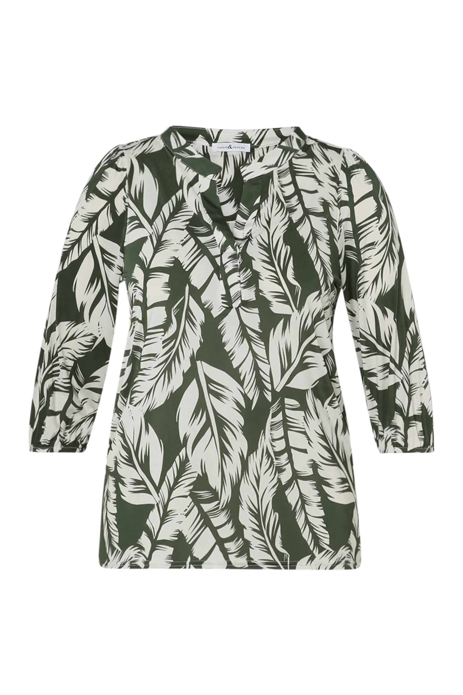 T-shirt met bladprint - Image 10