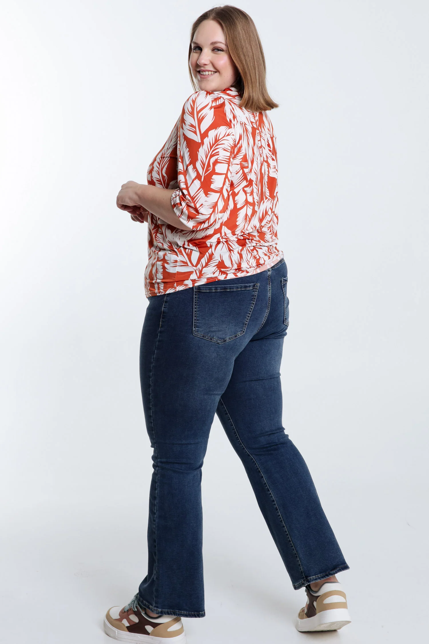 T-shirt met bladprint - Image 13