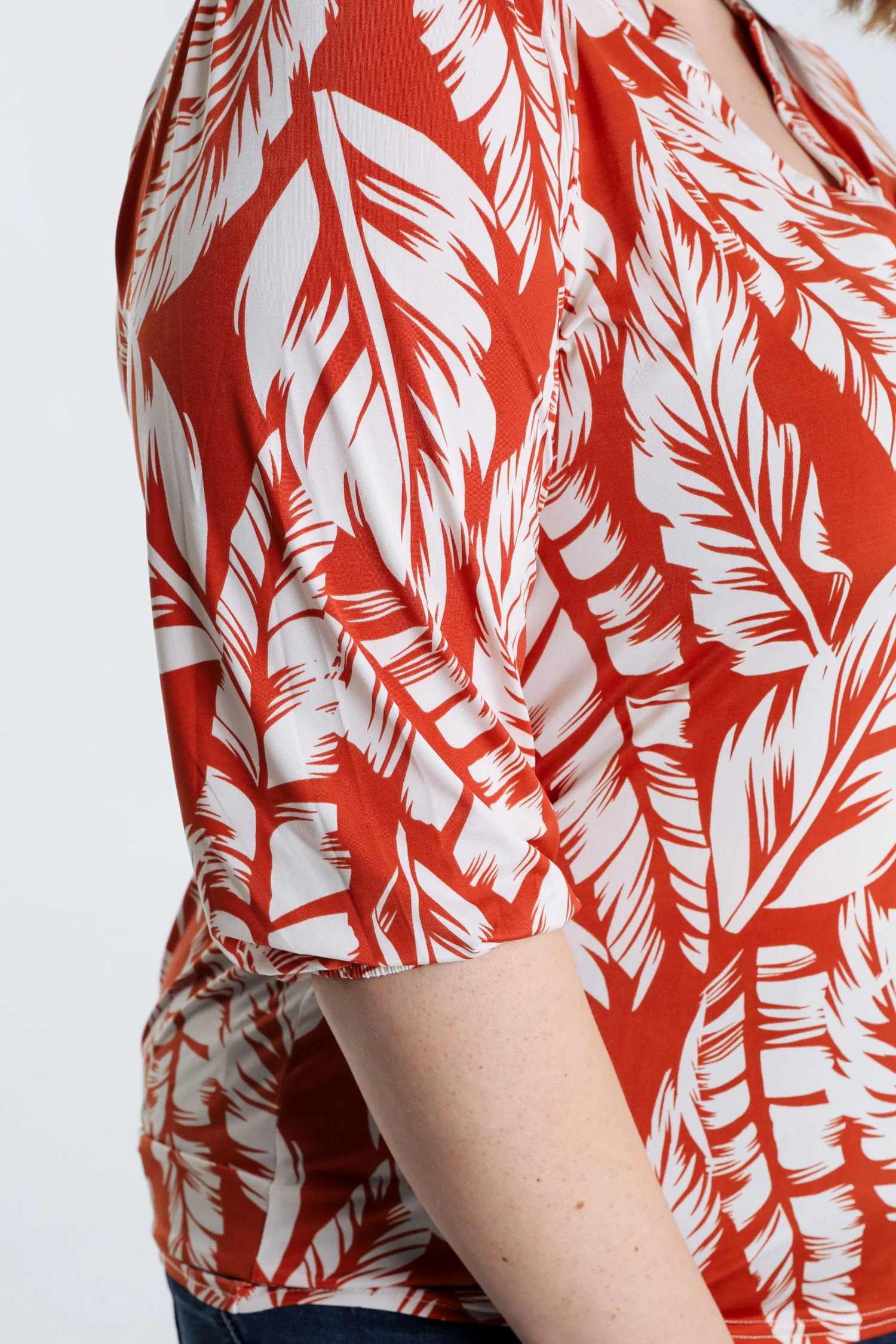T-shirt met bladprint - Image 16