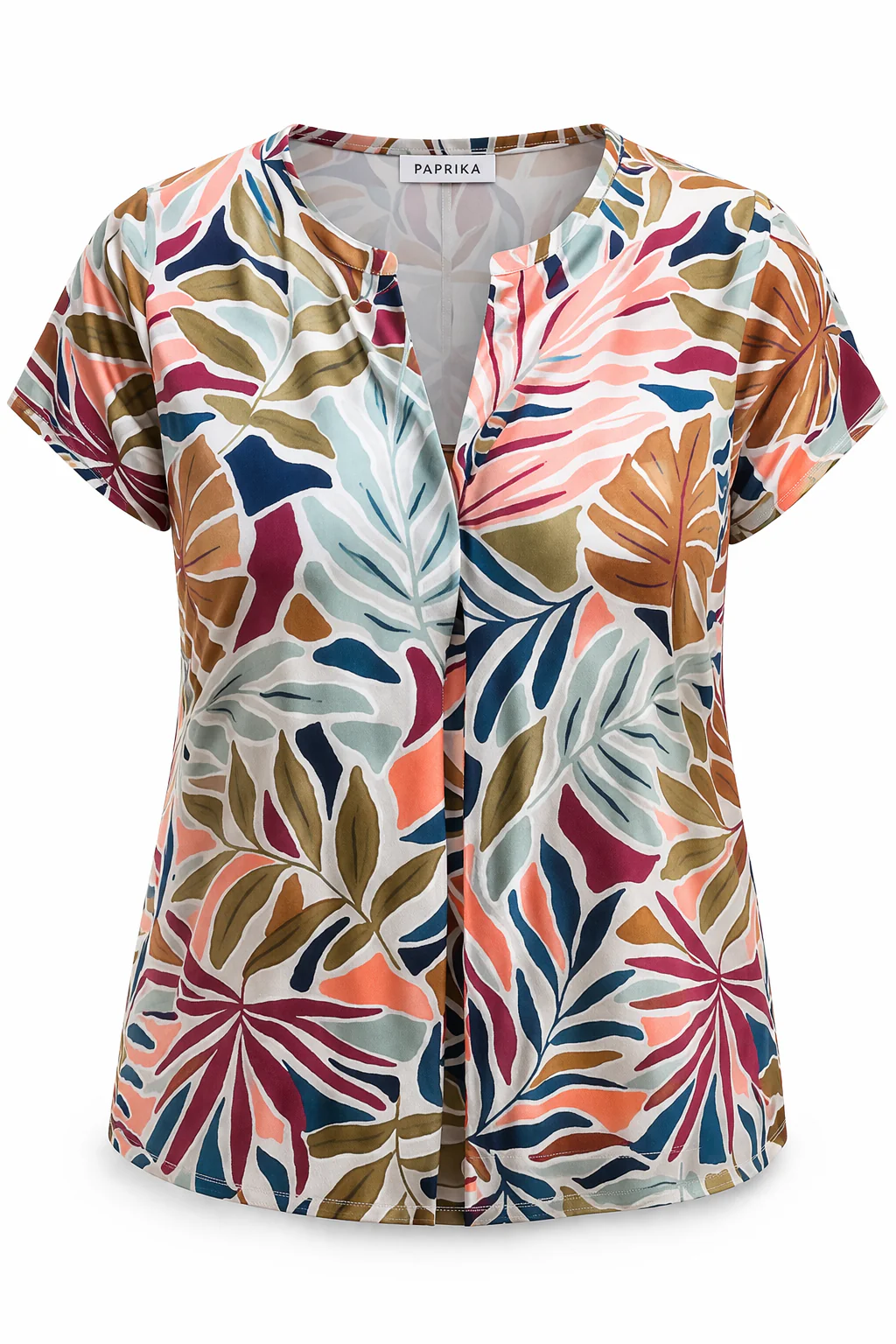 T-shirt met tropische print