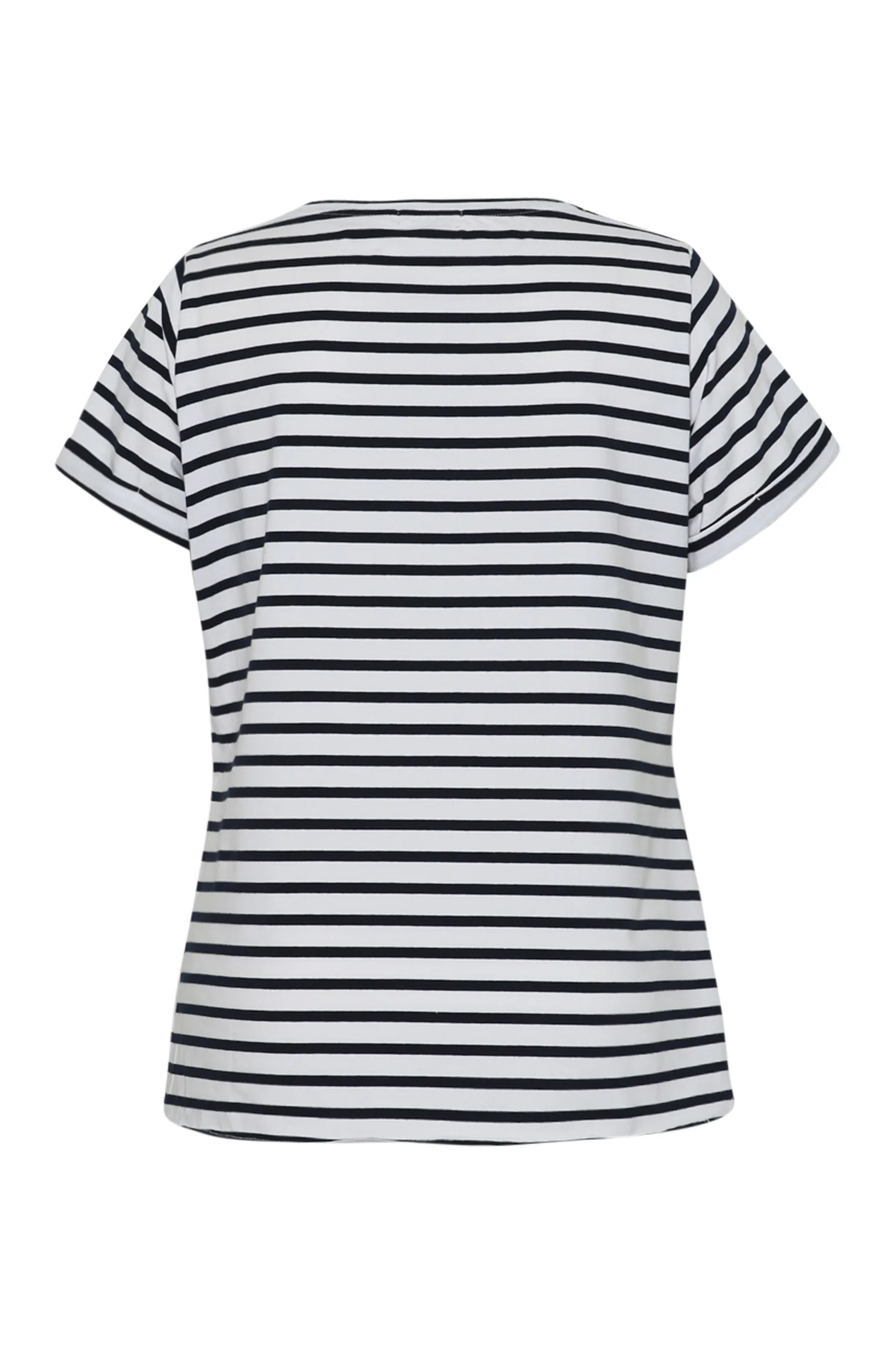 Katoenen marinière T-shirt met bloemen van pailletten - Image 9