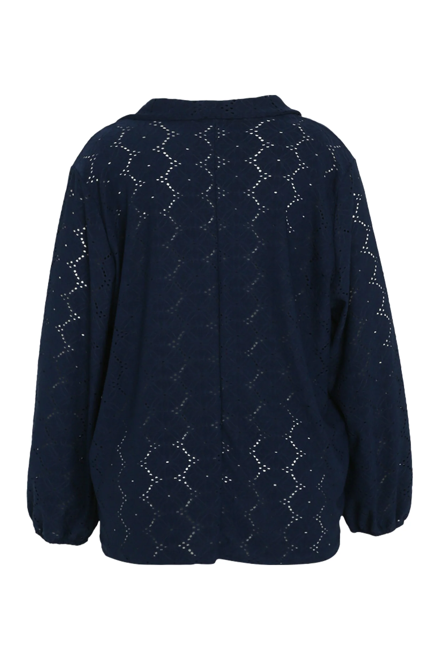Effen T-shirt met opengewerkte bloemen - Image 11