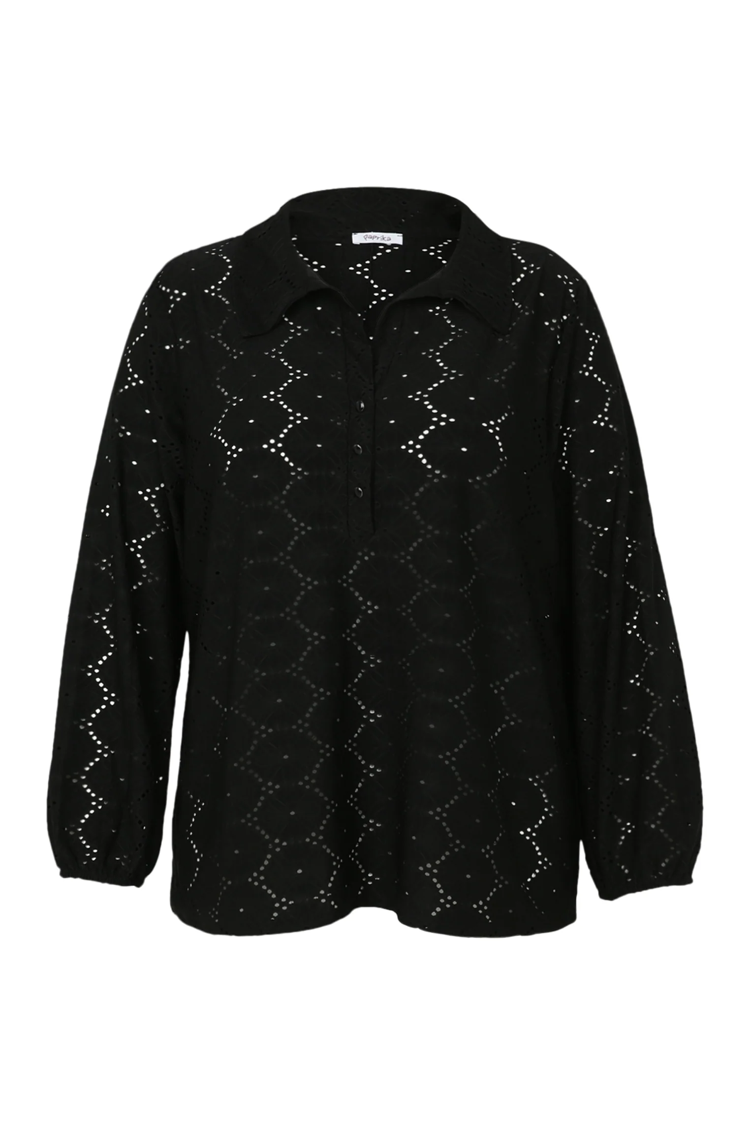 Effen T-shirt met opengewerkte bloemen - Image 32