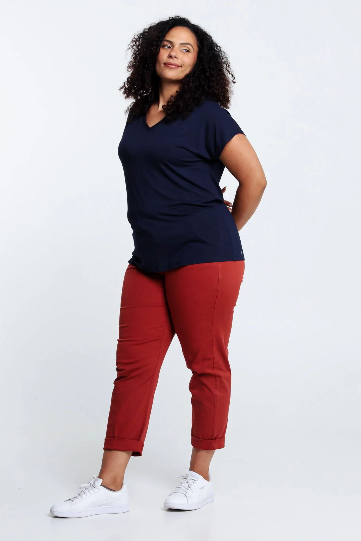 Effen T-shirt in viscose - Image 19