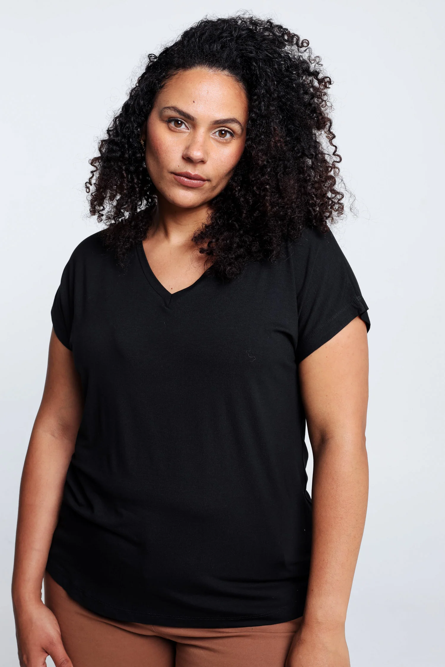 Effen T-shirt in viscose - Image 44