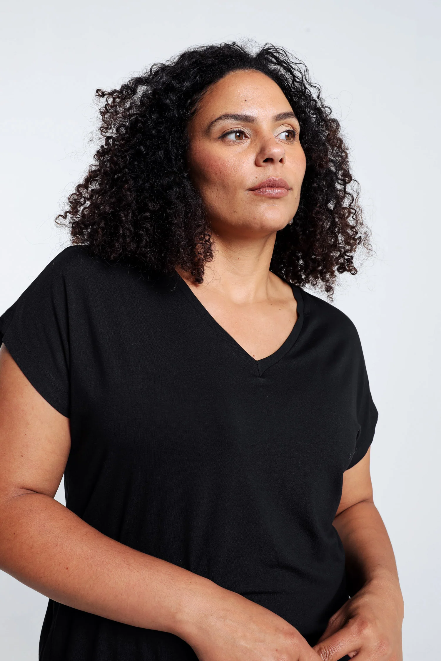 Effen T-shirt in viscose - Image 48