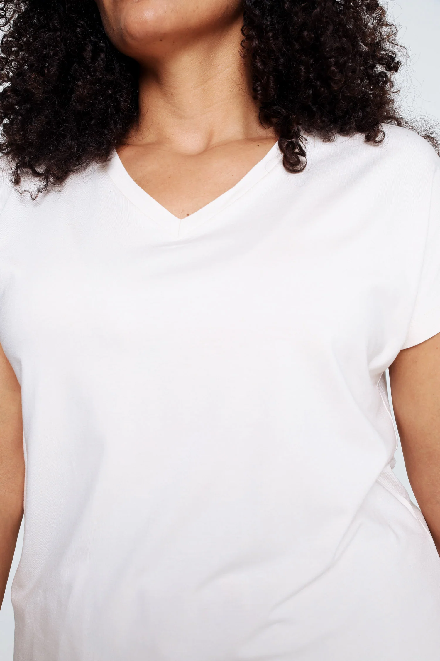 Effen T-shirt in viscose - Image 6