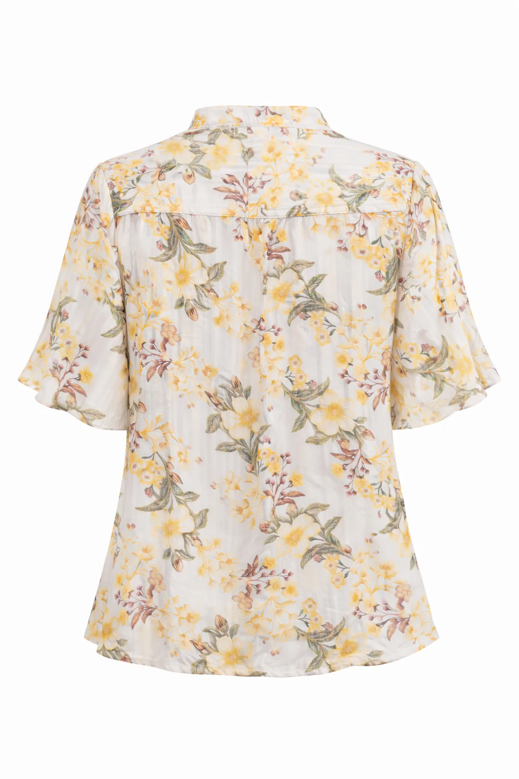 Top van voile met bloemenprint en lurex - Image 2