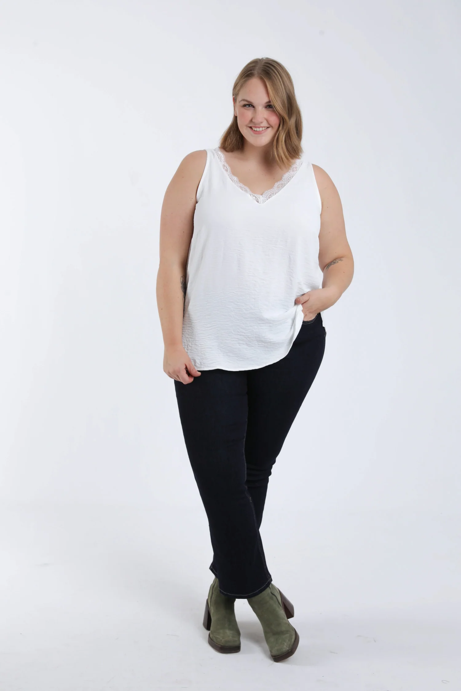 Effen top met kant - Image 6