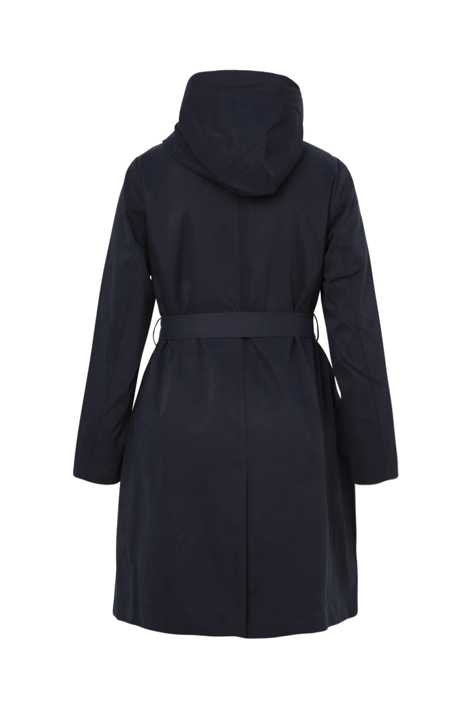 Effen mid-length trenchcoat met capuchon - Image 11