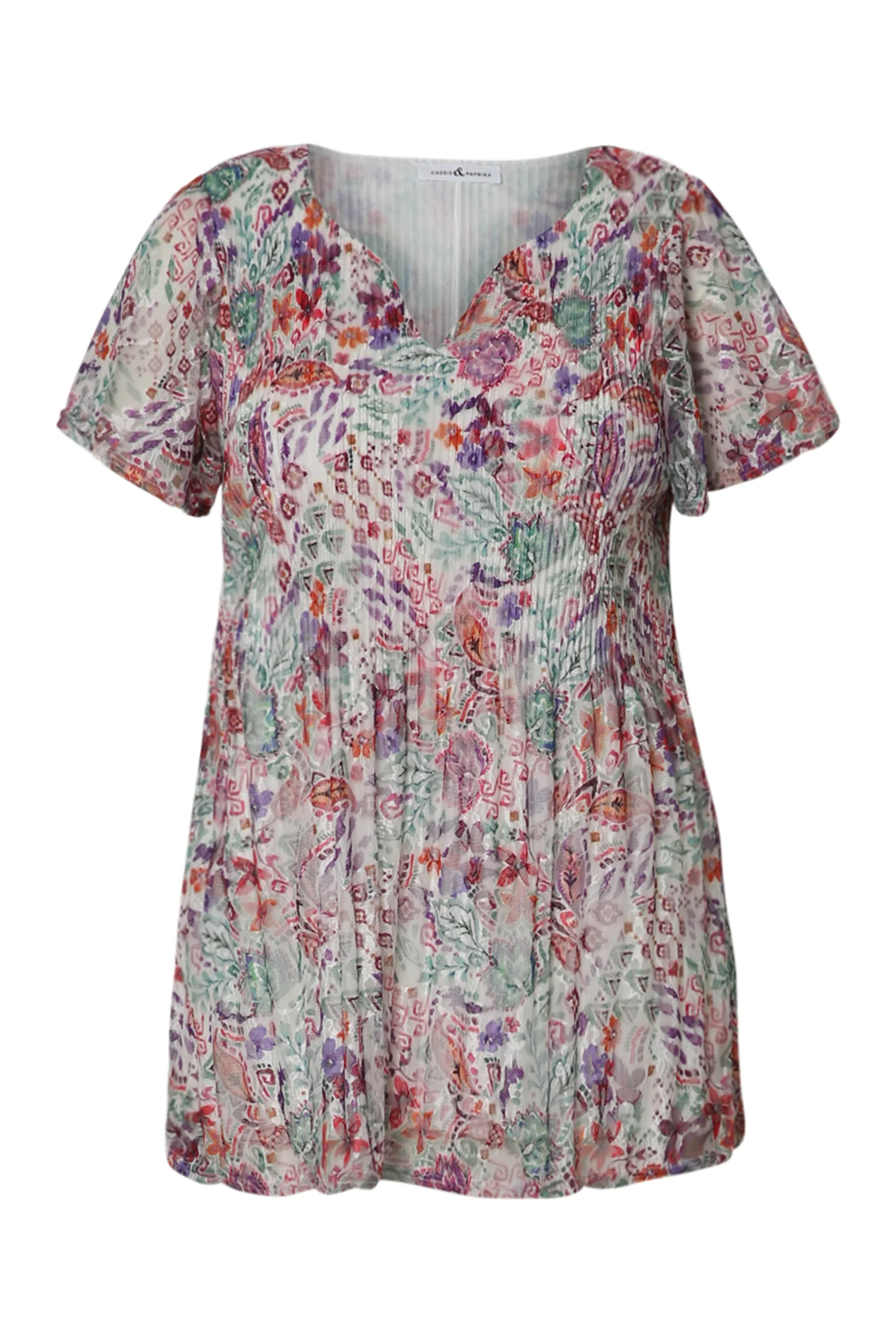 Plissé bloemenprint tuniek - Image 10