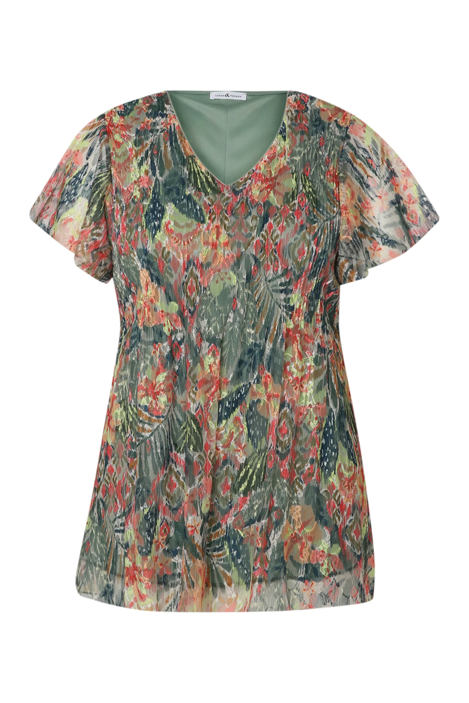 Plissé kanten tuniek met bloemenprint - Image 10