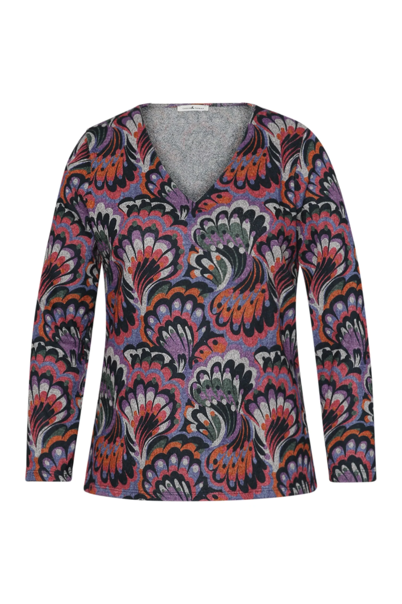 Warme gebreide tuniek met veerprint - Image 7