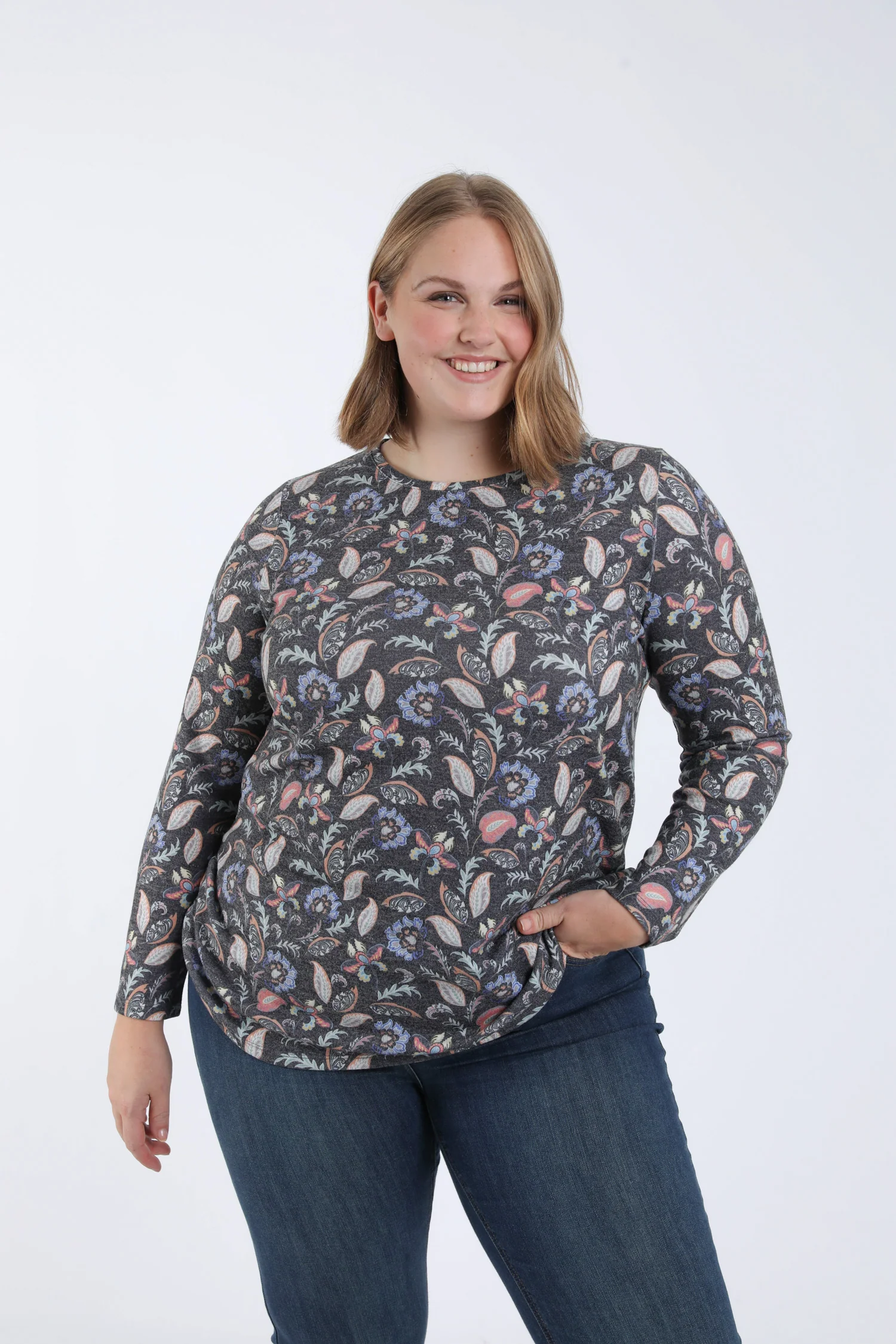 Tuniek met Indiase bloemenprint