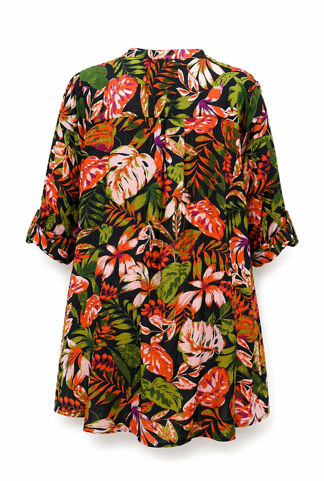 Lange tuniek van viscose met bloemenprint en pailletten - Image 2