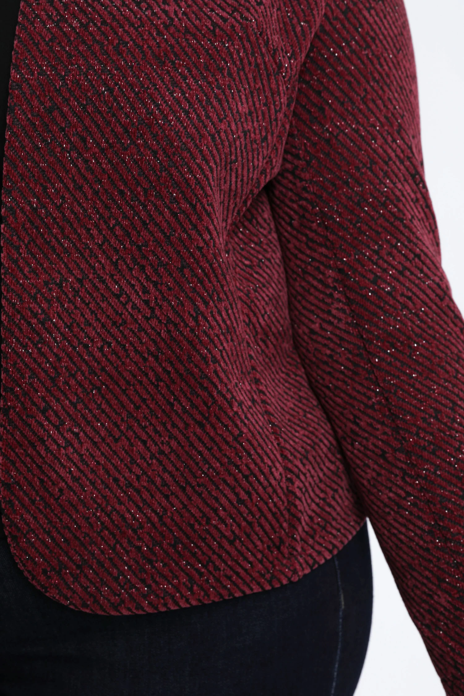 Bicolor jacquard jasje met lurex - Image 4