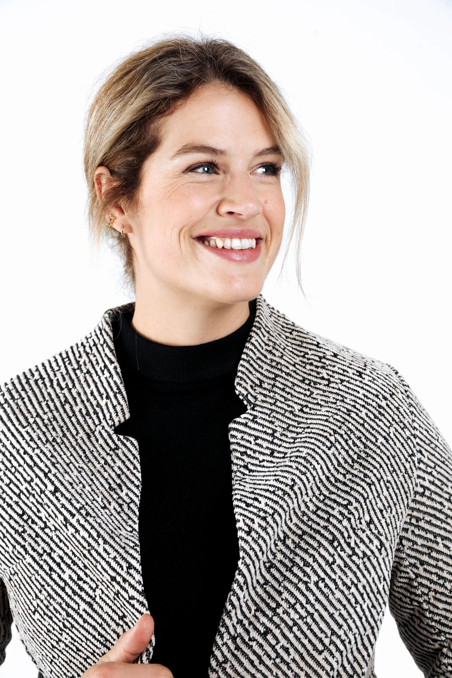 Bicolor jacquard jasje met lurex - Image 3